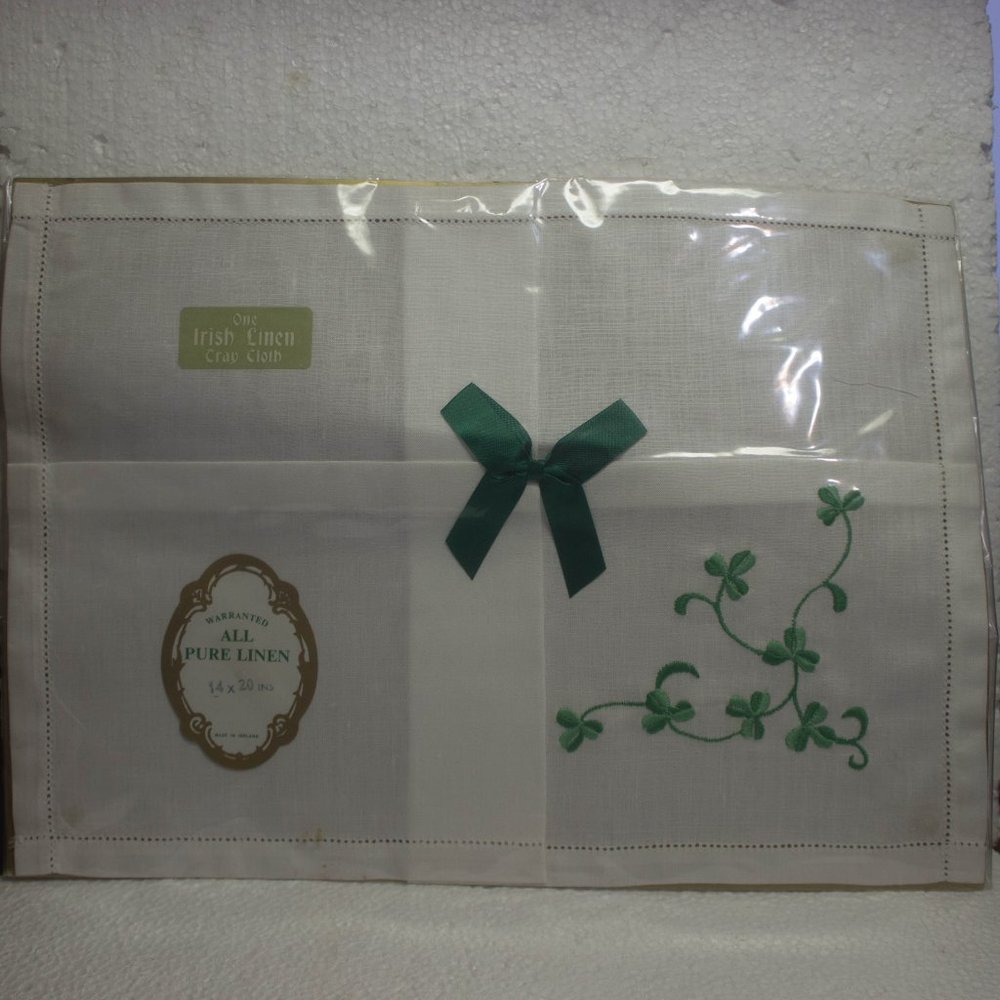 One Irish Linen Tray Cloth All Pure Linen